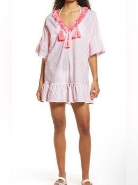 NWOT Lilly Pulitzer Kipper Cover-Up Tunic  - Tangelo Neon Clip - Size xxs/xs